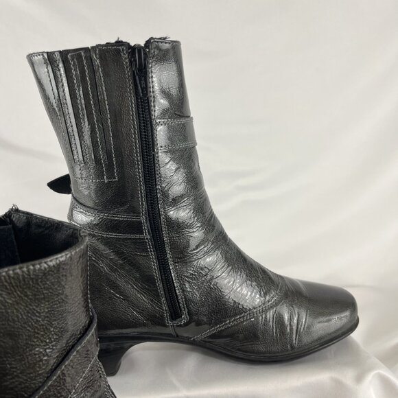 Naot Grey Patent Ankle Boots Womens EU Size 37 - Picture 3 of 11